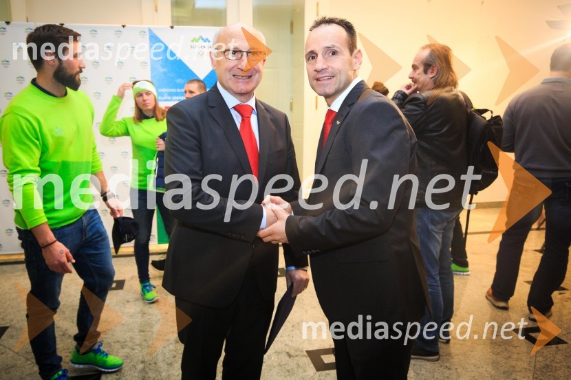  Bogdan Gabrovec, predsednik Olimpijskega komiteja Slovenije, predsednik Judo zveze Slovenije;  Tomaž Barada, taekwondoist in kickbokser, podpredsednik Olimpijskega komiteja SlovenijePredstavitev slovenske olimpijske reprezentance - Pjongčang 2018