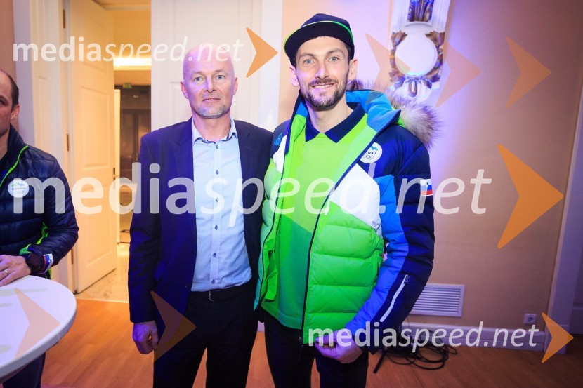  Rok Cuderman, vodja marketinga Petrol d.d.;  Jakov Fak, biatlonecPredstavitev slovenske olimpijske reprezentance - Pjongčang 2018