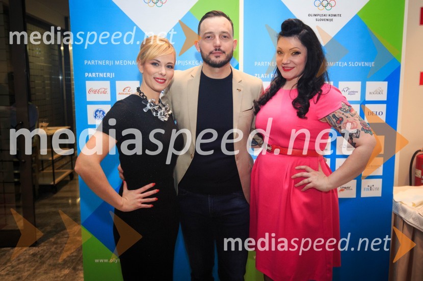  Pia Pustovrh, voditeljica;  Zlatan  Čordić - Zlatko, raper;  Maja Založnik, glasbenicaPredstavitev slovenske olimpijske reprezentance - Pjongčang 2018