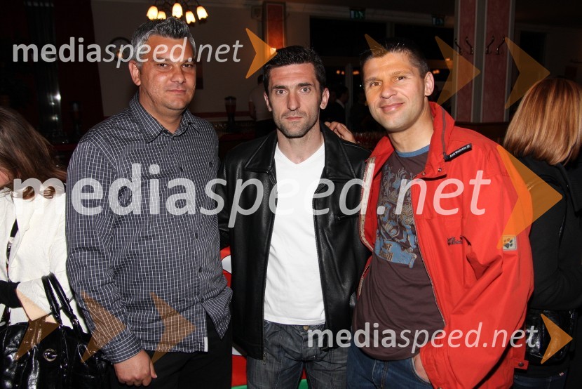 Marinko Šarkezi, Marinko Galič in Amir Karič, nogometašiModna revija znamke Sweet years v Bowling Centru Strike
