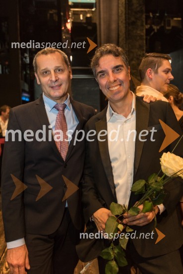  Danilo Rošker, direktor SNG Maribor;  Pier Francesco  Maestrini, režiserMoč usode, premiera opere