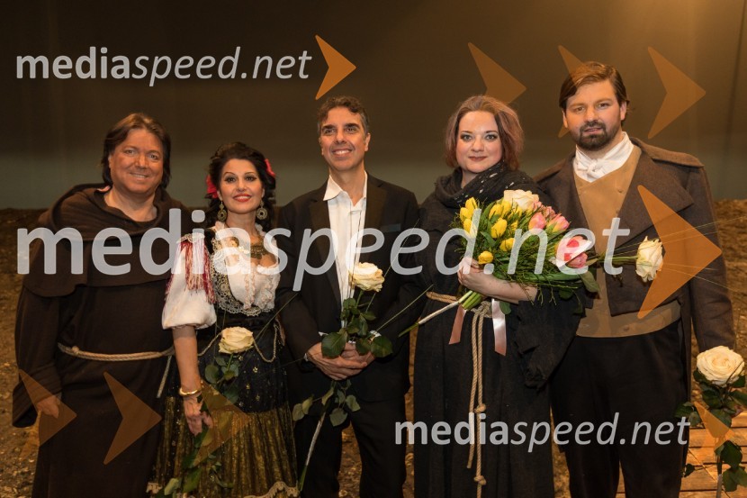  Renzo Zulian, operni pevec;  Irena  Petkova, operna pevka;  Pier Francesco  Maestrini, režiser;  Rebeka Lokar, operna pevka;  Jure Počkaj, operni solistMoč usode, premiera opere