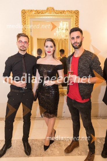  David Hojnik, modni oblikovalec DH fashion;  Mojca Hinteregger;  Luka Švigelj, TV VeseljakMoč usode, premiera opere