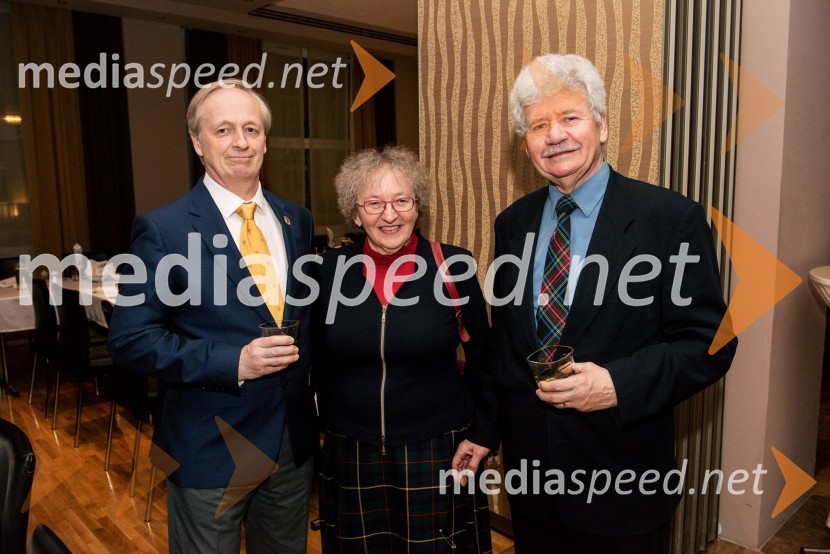  dr. Edvard  Kobal, direktor Slovenske znanstvene fundacije;  Gabrijela Žolnir;  Ivan ŽolnirBurns-Prešeren night