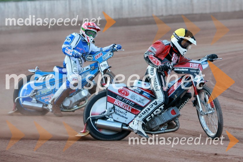 Matej Žagar (AMTK Ljubljana) in Jernej Kolenko (AMTK Ljubljana)SPEEDWAY DP posameznikov 2008 2. dirka, Skupina A