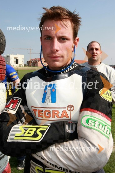 Manuel Hauzinger (Avstrija)SPEEDWAY DP posameznikov 2008 3. dirka, Skupina A