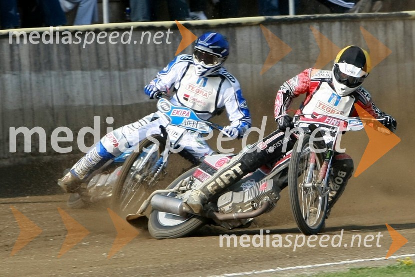 Matej Žagar (AMTK Ljubljana) in Jernej Kolenko (AMTK Ljubljana)SPEEDWAY DP posameznikov 2008 3. dirka, Skupina A