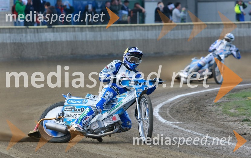 Jurica Pavlic (SK Unia Goričan) in Matej Žagar (AMTK Ljubljana)SPEEDWAY DP posameznikov 2008 3. dirka, Skupina A