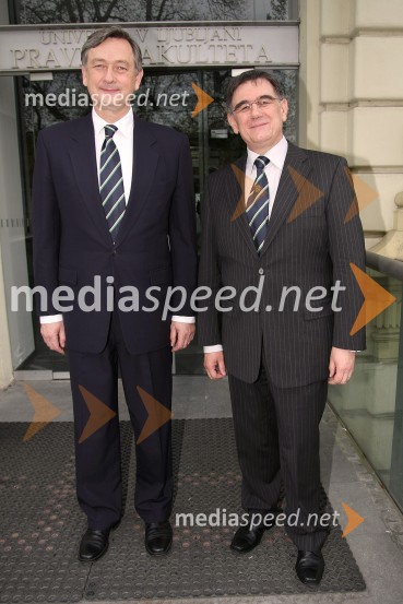 Dr. Danilo Türk, predsednik Republike Slovenije in dr. Rajko Pirnat, dekan Pravne fakultete Univerze v LjubljaniDan Pravne fakultete Univerze v Ljubljani