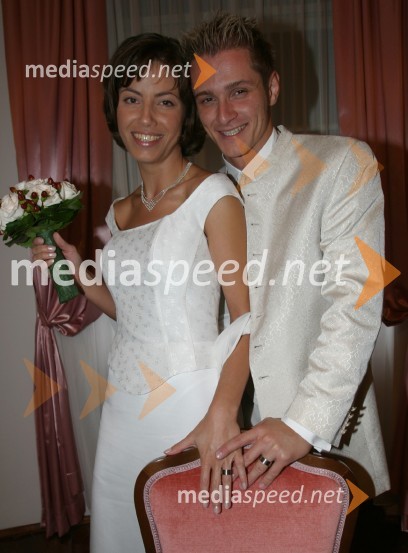 Sebastijan Matul, moderator Radia Center in njegova žena Ksenija Samardžija MatulSebastijan Matul, voditelj na radiu RSi