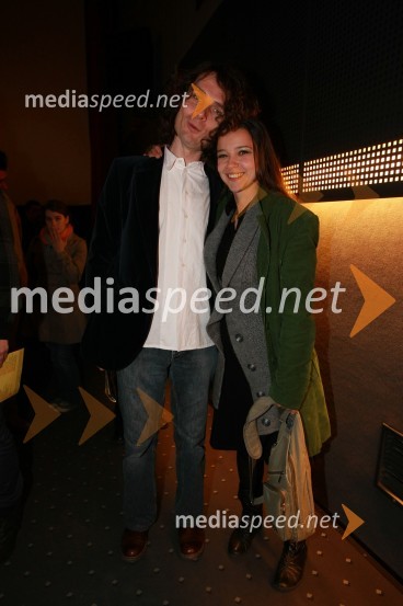 Jure Longyka, radijec in Severa Gjurin, pevkaPredpremiera filma Hit poletja