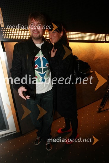 Gorazd Rajnar s prijateljicoPredpremiera filma Hit poletja