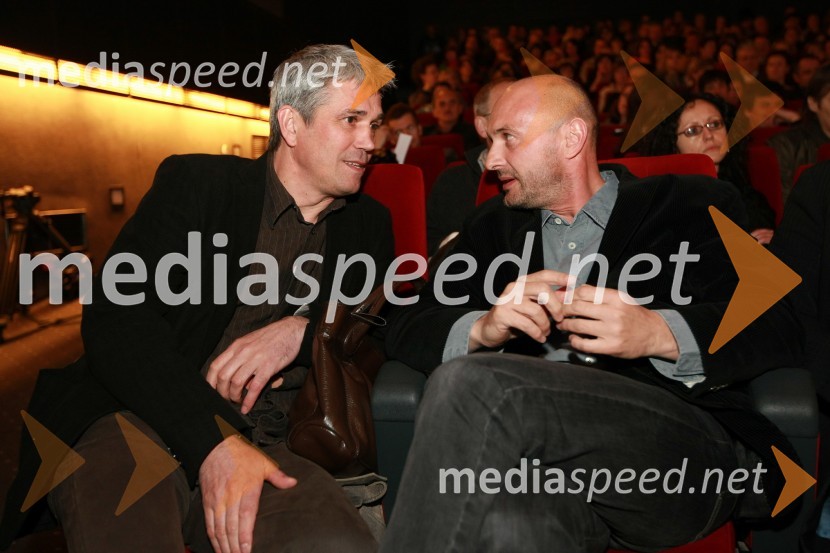 Metod Pevec, režiser filma in Dario Varga, igralecPredpremiera filma Hit poletja