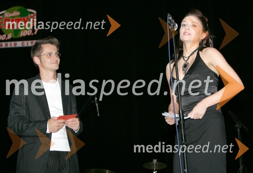 Sebastijan Matul, moderator Radia Center in Alenka Šurlan, voditeljica na televiziji RTSSebastijan Matul, voditelj na radiu RSi