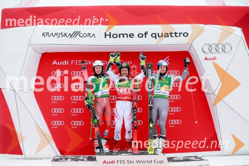  Henrik Kristoffersen, smučar (Norveška);  Marcel Hirscher, smučar (Avstrija);  Alexis Pinturault, smučar, Francija57. Pokal Vitranc, veleslalom