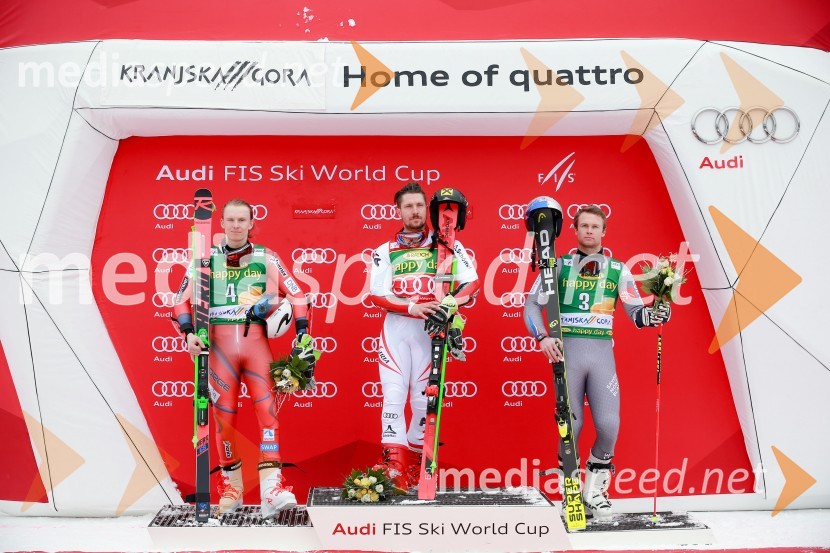  Henrik Kristoffersen, smučar (Norveška);  Marcel Hirscher, smučar (Avstrija);  Alexis Pinturault, smučar, Francija57. Pokal Vitranc, veleslalom