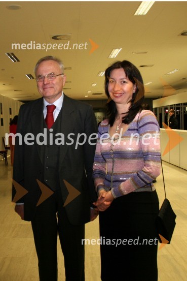 Kristijan Ukmar, ravnatelj SNG Opera in Balet Ljubljana in soproga Branka Strmole Ukmar, pedagoginjaPremiera baleta Mozart vs. Schumann, SNG Opera in balet Ljubljana