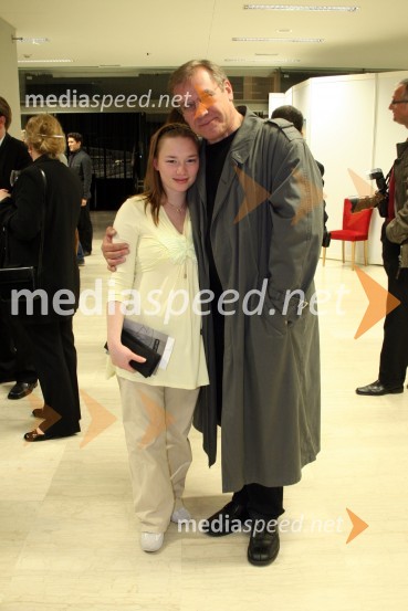 Aleš Valič, igralec in hčerka SaraPremiera baleta Mozart vs. Schumann, SNG Opera in balet Ljubljana