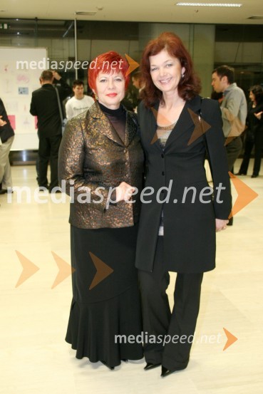 Radomila Gorjanc, žena Marka Gorjanca, namestnika ravnatelja SNG Opera in balet Ljubljana in dr. Nena Kopčavar GučekPremiera baleta Mozart vs. Schumann, SNG Opera in balet Ljubljana