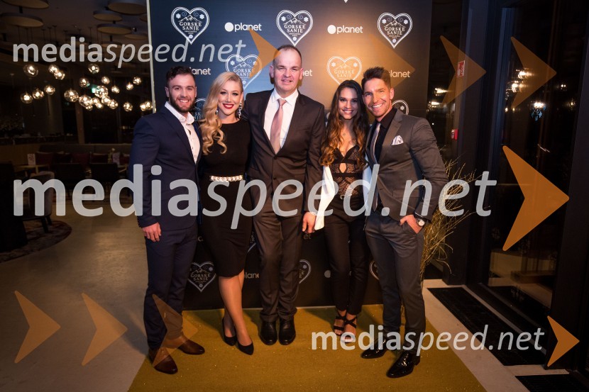  Matic Kolenc, osebni trener;   Indira Ekić, Indy beauty;  Bojan Papež, zmagovalec The Biggest Loser Slovenija;  Nives Orešnik, Miss Slovenije 2012;  Jan Kovačič, fitnes trenerGorske sanje, premiera nove slovenske serije
