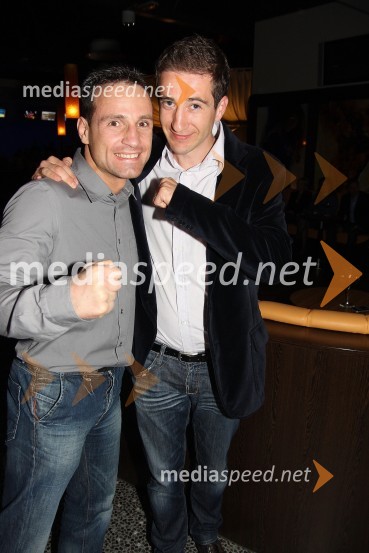 Tomaž Barada, taekwondoist in kickboksar in Miha Pitanic, nogometašKoncert Tonija Cetinskega v Bowling centru Strike