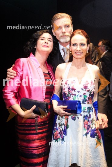  Urška Hlebec, igralka;  Boris  Kerč, igralec;  Alenka Tetičkovič, igralkaGorske sanje, premiera nove slovenske serije