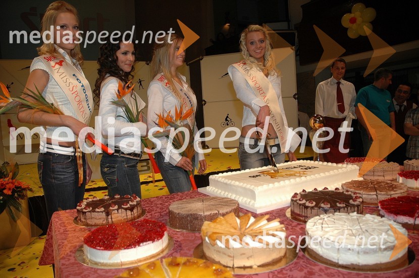 Maja Jamnik, Miss fotogeničnosti, Suzana Zekovič, prva spremljevalka Miss športa 2008, Špela Hojnik, druga spremljevalka Miss športa 2008 in Pia Arhar, Miss športa 2008Miss športa 2008