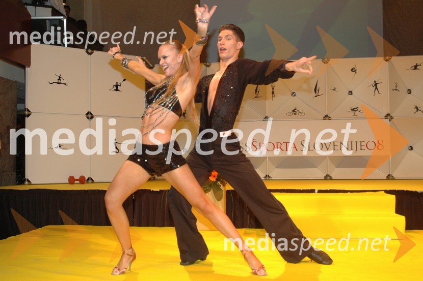 Nadia Bychkova, plesalka in Miha Vodičar, plesalecMiss športa 2008