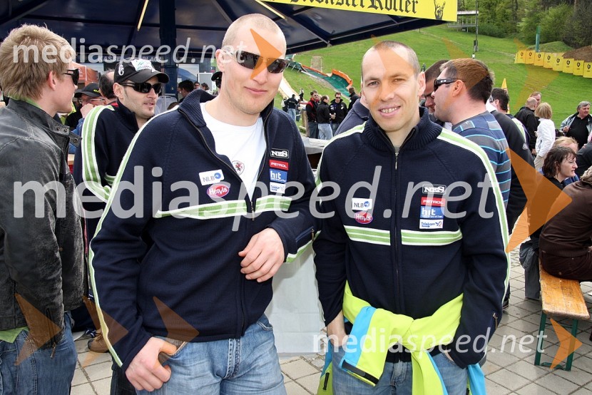 Andrej Šporn in Mitja Valenčič, smučarjaPodelitev nagrad ob zaključku sezone alpskih disciplin, Snežni stadion