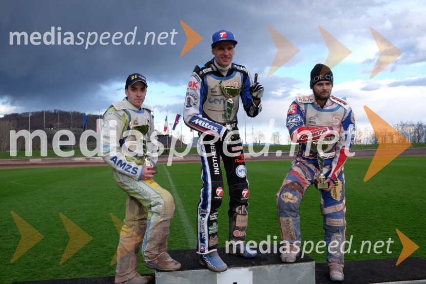 Matic Ivačič, speedwayist (Slovenija);  Matej Žagar, speedwayist (Slovenija);  Hynek Stichauer, speedwayist (Češka)Žagar proti sedemnajstici
