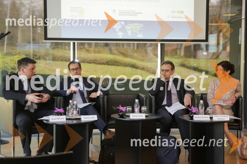  Ante Milevoj,  direktor Centra za mednarodno poslovanje pri GZS;  Andrej Lasič, izvršni direktor Področja za poslovanje s ključnimi komitenti, NLB d.d.;  Andrej Svetina, izvršni direktor za finance in administracijo, Iskratel d.o.o; mag. Maja Tomanič Vidovič, direktorica Slovenskega podjetniškega sklada1. Nacionalna konferenca o internacionalizaciji slovenskega gospodarstva