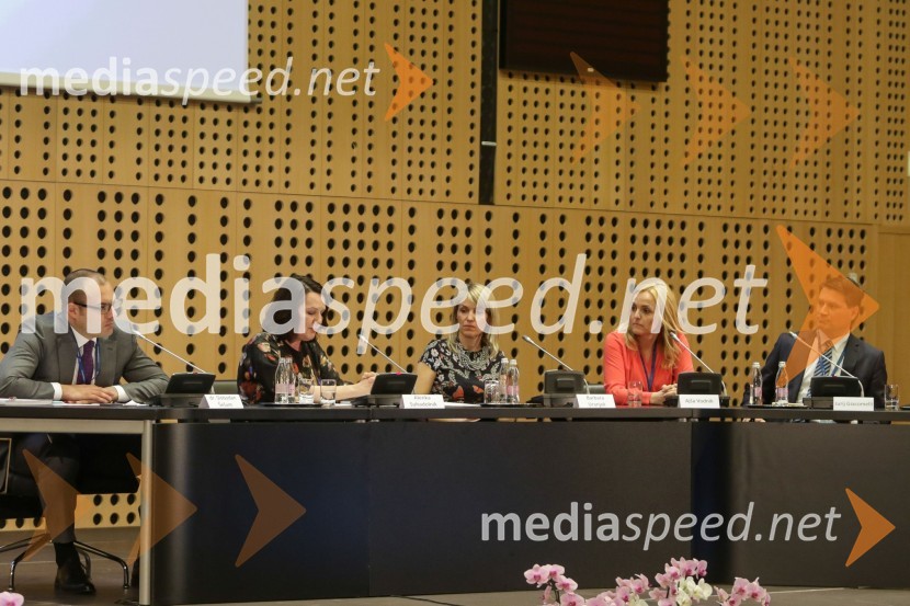  Slobodan  Šešum, Ministrstvo za zunanje zadeve;  Alenka Suhadolnik, generalna direktorica Direktorata za gospodarsko in javno diplomacijo, Ministrstvo za zunanje zadeve;  Barbara Uranjek, direktorica, Britansko-slovenska gospodarska zbornica;  Ajša Vodnik, izvršna direktorica AmCham (Ameriška gospodarska zbornica); mag. Jurij Giacomelli, lastnik podjetja Giacomelli media1. Nacionalna konferenca o internacionalizaciji slovenskega gospodarstva