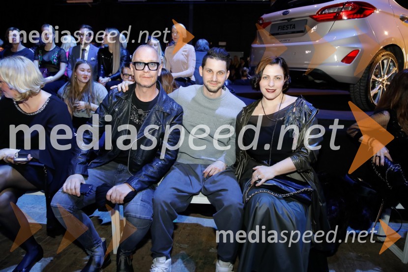  Uroš Smolej, igralec;  Miha Rojko, član Perpetuum Jazzile;  Nuška Drašček, pevkaLjubljana Fashion Week (LJFW) 2018, 3. dan