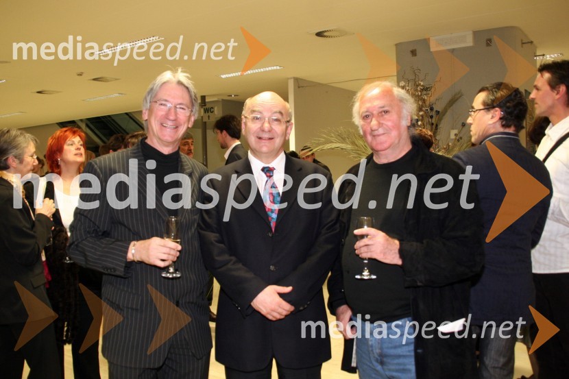 Vojko Vidmar, predsednik DBUS, Mitja Rotovnik, direktor Cankarjevega doma in Vlasto Dedovič, koreograf in plesalecZaključek 1. baletnih dnevov - Gala koncert baletnih zvezd, SNG Opera in balet Ljubljana