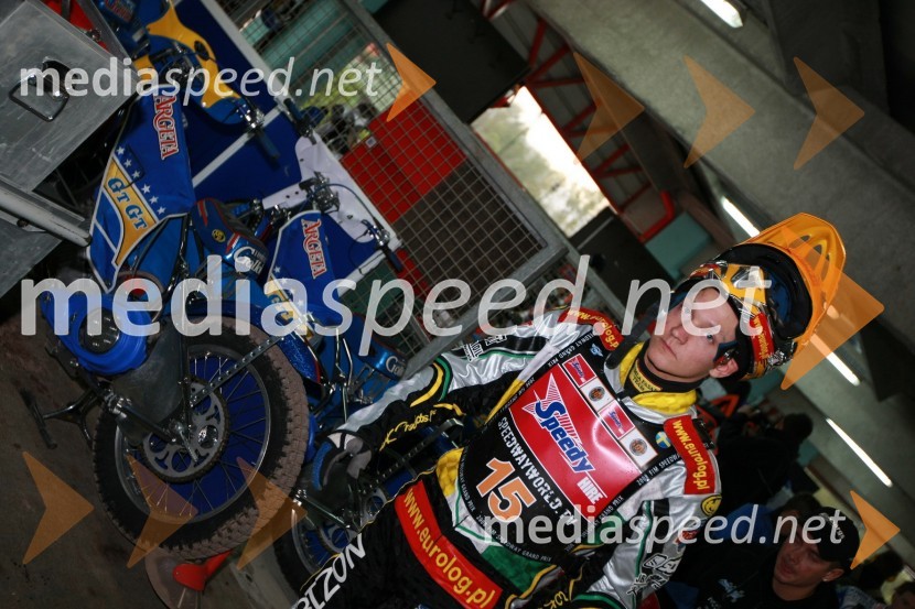 Frederik Lindgren, ŠvedskaSPEEDWAY GRAND PRIX, VN Slovenije 2008, trening