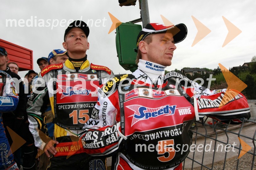 Frederik Lindgren, Švedska in Hans Andersen, DanskaSPEEDWAY GRAND PRIX, VN Slovenije 2008, trening