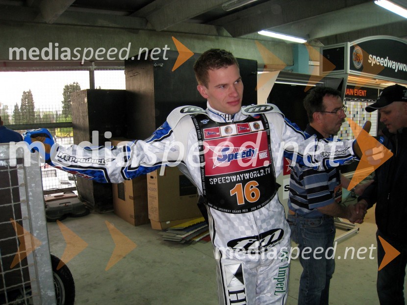 Matej Žagar (AMTK Ljubljana), SlovenijaSPEEDWAY GRAND PRIX, VN Slovenije 2008, trening