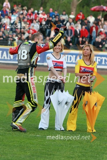 Denis Štojs (ST Lendava), Slovenija in štartni dekletiSPEEDWAY GRAND PRIX, VN Slovenije 2008, dirka