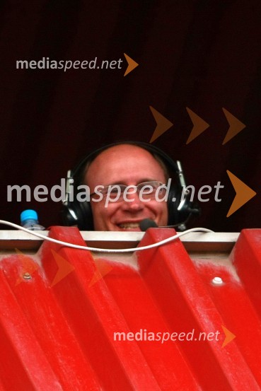 Primož Bajec, radijski novinar, Val 202SPEEDWAY GRAND PRIX, VN Slovenije 2008, dirka