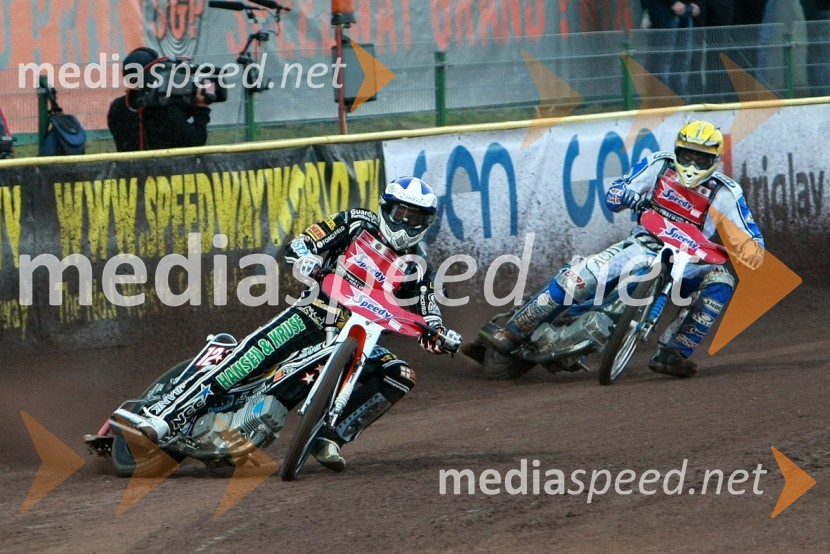 Niels Kristian Iversen, Danska in Matej Žagar (AMTK Ljubljana), SlovenijaSPEEDWAY GRAND PRIX, VN Slovenije 2008, dirka