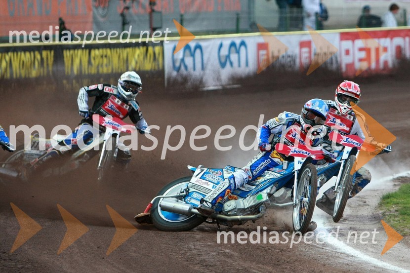 Bjarne Pedersen, Danska, Rune Holta, Poljska in Matej Žagar, SlovenijaSPEEDWAY GRAND PRIX, VN Slovenije 2008, dirka
