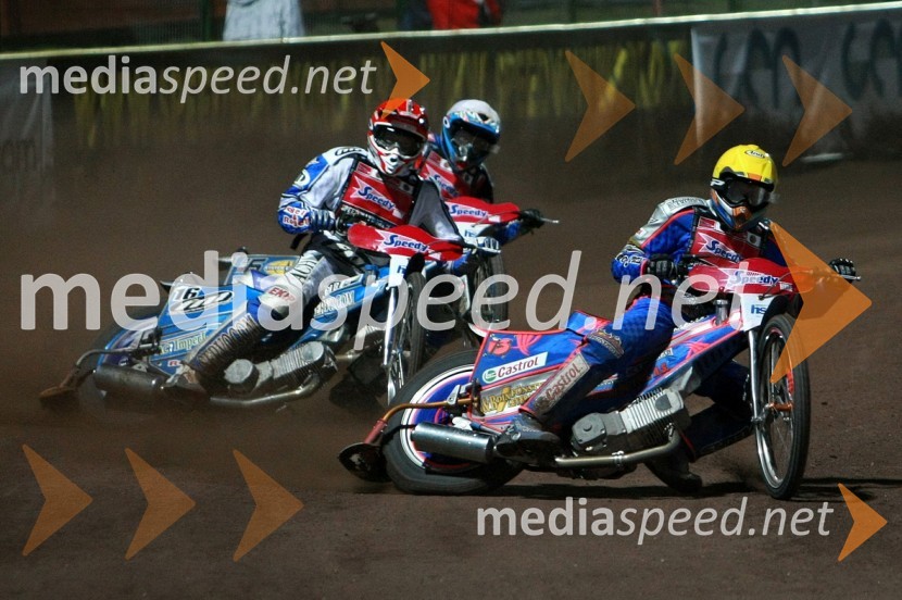 Matej Žagar (AMTK Ljubljana), Slovenija in Lukas Dryml, ČeškaSPEEDWAY GRAND PRIX, VN Slovenije 2008, dirka
