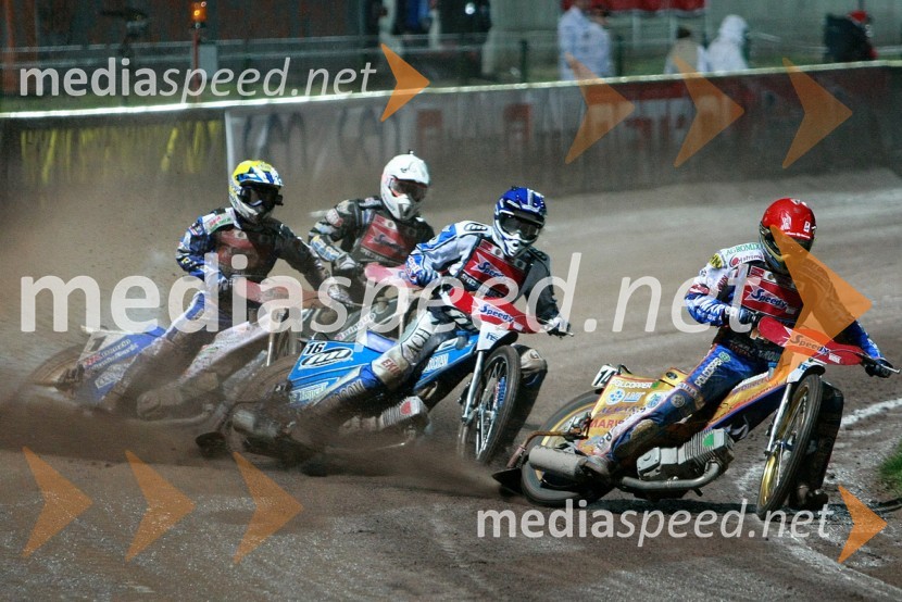 Matej Žagar (AMTK Ljubljana), Slovenija in Krzysztof Kasprzak, PoljskaSPEEDWAY GRAND PRIX, VN Slovenije 2008, dirka