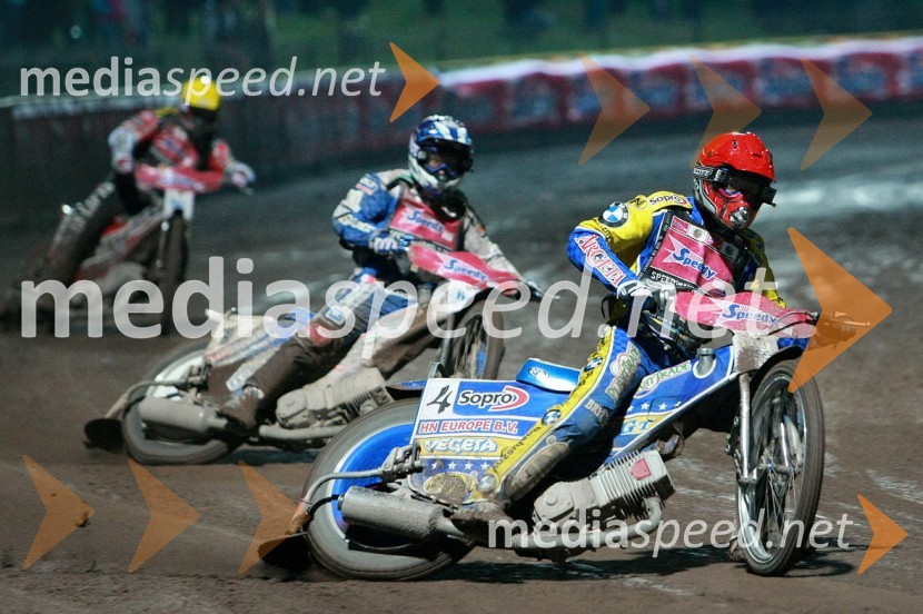 Nicki Pedersen, Danska in Tomasz Gollob, PoljskaSPEEDWAY GRAND PRIX, VN Slovenije 2008, dirka