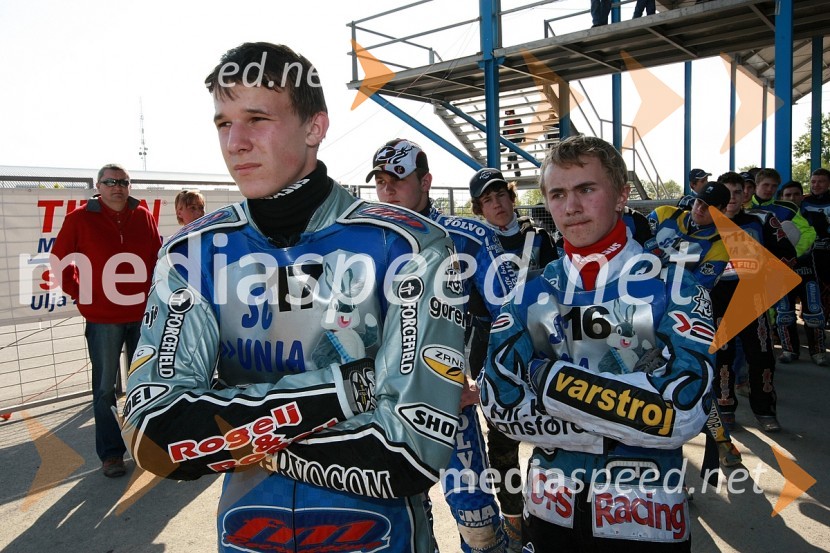 Ladislav Vida in Dalibor Bot, ST LendavaSPEEDWAY, DP mladincev 2008 1. dirka
