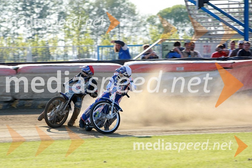 Dino Kovačić SK, Unia Goričan in Matija Duh, AMD Krško
SPEEDWAY, DP mladincev 2008 1. dirka