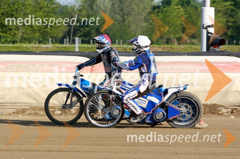 Dino Kovačić SK, Unia Goričan in Matija Duh, AMD Krško
SPEEDWAY, DP mladincev 2008 1. dirka