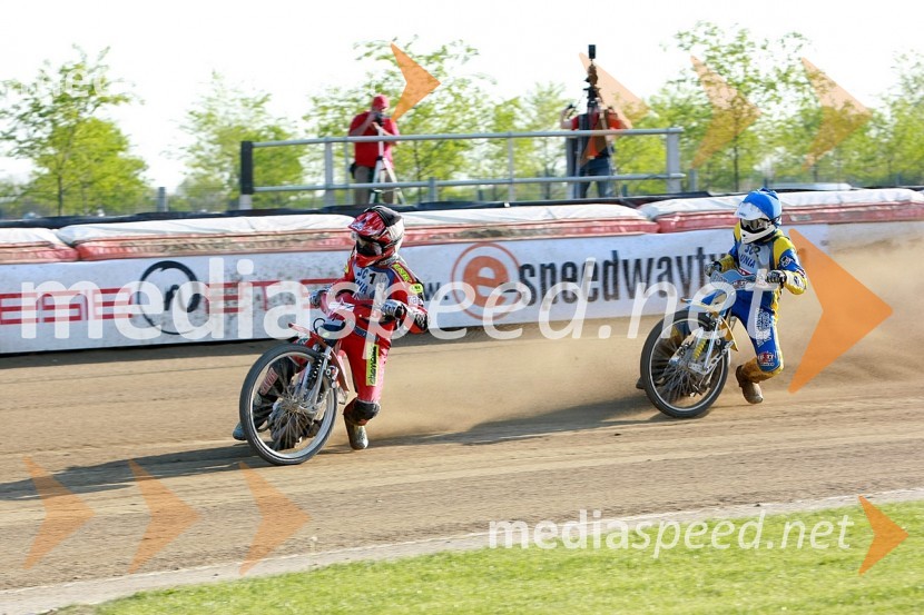 Aleksander Čonda, AMD Krško in Krešo Petković, SK Prelog
SPEEDWAY, DP mladincev 2008 1. dirka