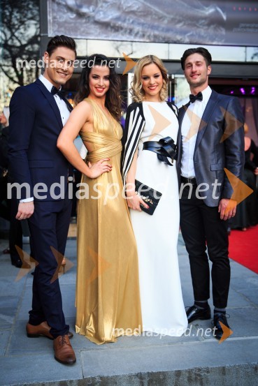  Arnej Ivkovič, plesalec;  Valeriya Musina, plesalka;  Tadeja Pavlič, plesalka;  ... Žarometi 2018, rdeča preproga