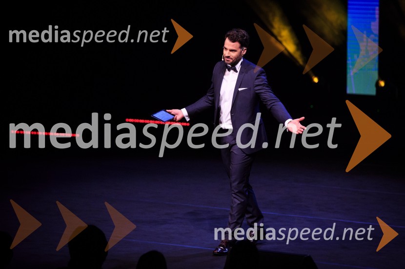  David Urankar, televizijski voditelj, manekenŽarometi 2018, podelitev medijskih nagrad za leto 2017